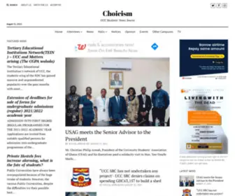 Choicism.com(UCC Students' News Source) Screenshot