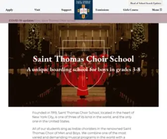 Choirschool.org(Saint Thomas Choir School) Screenshot