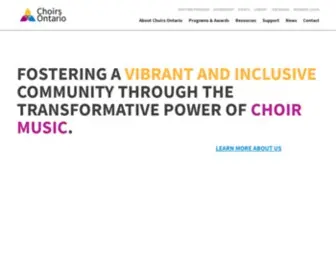 Choirsontario.org(Choirs Ontario) Screenshot
