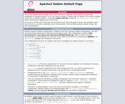 Choisirlartisanat.fr(Apache2 Debian Default Page) Screenshot