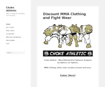 Chokeathletic.com(Discount MMA Clothing and Fight Wear) Screenshot