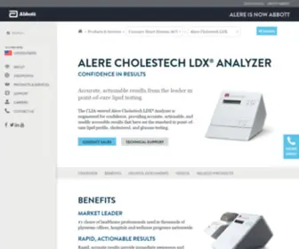 Cholestech.com(Cholestech LDX Analyzer) Screenshot