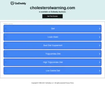 Cholesterolwarning.com(Cholesterol) Screenshot