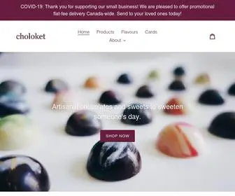 Choloket.com(Artisanal Chocolates and Sweets) Screenshot