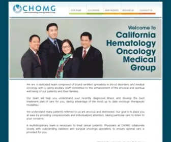 Chomg.com(California Hematology Oncology Medical Group) Screenshot