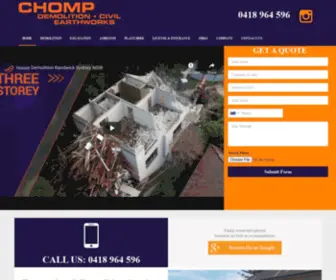 Chomp.com.au(Chomp Excavation & Demolition) Screenshot