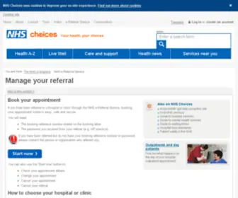 Chooseandbook.nhs.uk(NHS Choose and Book) Screenshot