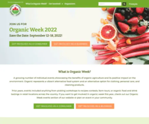 Choosecanadaorganic.ca(Organic Week) Screenshot