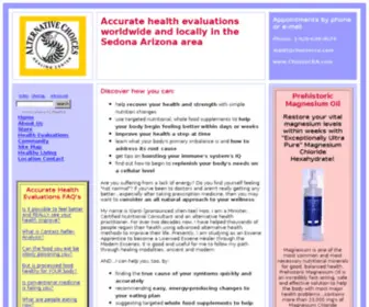 Choosecra.com(Accurate individual health evaluations using nutrition and whole food supplements for improved health) Screenshot