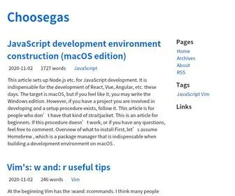 Choosegas.org(Choosegas Development blog) Screenshot