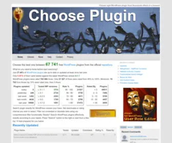 Chooseplugin.com(Search WordPress plugins by multiple criteria simultaneously) Screenshot