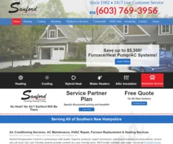 Choosesanford.com(Sanford Temperature Control) Screenshot