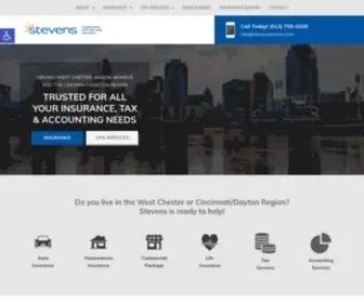 Choosestevens.com(Stevens Insurance Agency West Chester OH) Screenshot