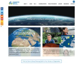 Choosingearth.org(The goal of the Choosing Earth Project) Screenshot