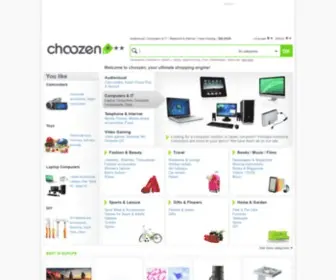 Choozen.co.uk(Choozen Shopping Search Engine) Screenshot