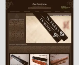 Chopchopsticks.com(Personalized Chopsticks) Screenshot