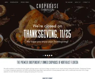 Chophouse13.com(Chophouse 13) Screenshot