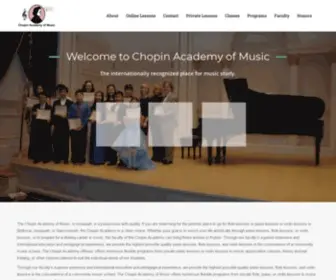 Chopinacademy.com(Chopin Academy of Music) Screenshot