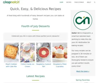 Chopnotch.com(Easy Dessert Recipes & Baking Tools) Screenshot