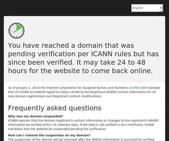 Choppmybike.com(Registrant WHOIS contact information verification) Screenshot