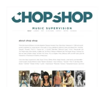 Chopshopmusic.com(Chop shop music supervision) Screenshot