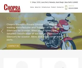 Chopson.in(A leading Manufacturer and Supplier of Two Wheeler Silencers for Scooter) Screenshot