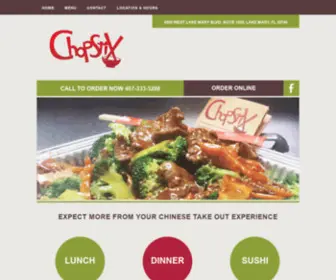 Chopstixlakemary.com(Chopstix Chinese & Sushi Cuisine Lake Mary Florida Chinese Take Out) Screenshot