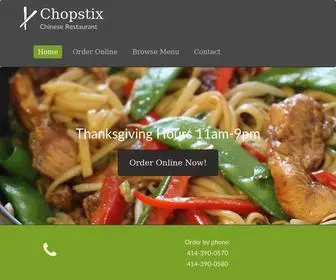 Chopstixmilwaukee.com(Chopstix Chinese Food) Screenshot