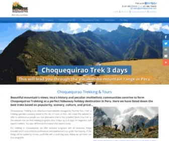 Choquequirao.biz(CHOQUEQUIRAO TREKKING & TOURS IN PERU) Screenshot