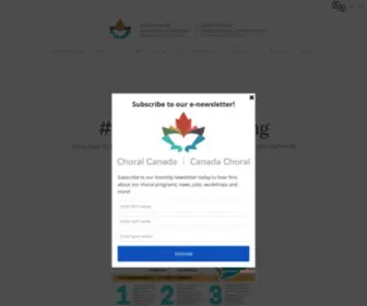 Choralcanada.org(Choral Canada) Screenshot