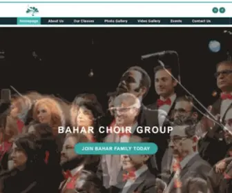 Choralebahar.com(The Bahar Choir (Choral e Bahar)) Screenshot
