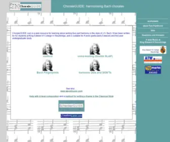 Choraleguide.com(Bach) Screenshot