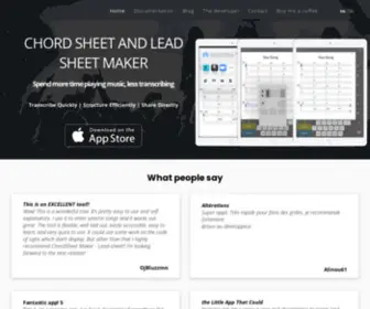 Chordsheet-Maker.com(Transcription right on your tablet) Screenshot