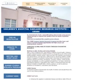 Chori.org(Children's Hospital Oakland Research Institute) Screenshot