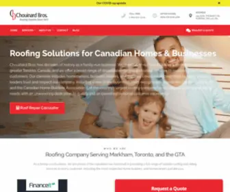 Chouinardbros.com(#1 Roofing Company Serving Markham) Screenshot