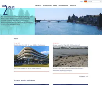 CHR-KHR.org(International Commission for the Hydrology of the Rhine basin (CHR)) Screenshot