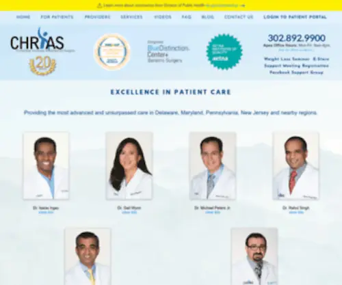 Chrias.com(Christiana Institute of Advanced Surgery (CHRIAS)) Screenshot
