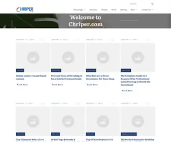 Chriper.com(Marketing, Business, Tech, Health and Travel Blog) Screenshot