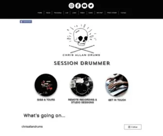 Chrisallandrums.com(Freelance Rock Drummer for hire) Screenshot