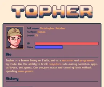 Chrisanselmo.com(Topher Anselmo) Screenshot