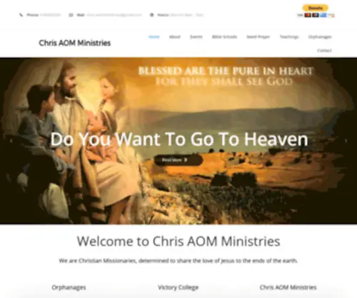 Chrisaomministries.com(AOM Ministries) Screenshot