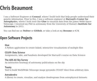 Chrisbeaumont.org(Chris Beaumont) Screenshot