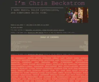 Chrisbeckstrom.com(I'm Chris Beckstrom) Screenshot