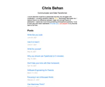 Chrisbehan.ca(Chris Behan) Screenshot