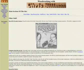 Chrisbillman.com(Chris Billman's Woodworking Web Site) Screenshot