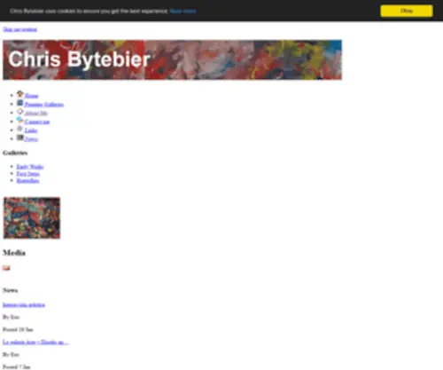 Chrisbytebier.com(Abstract expressionist paintings by Chris Bytebier) Screenshot