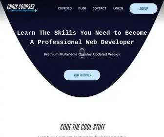 Chriscourses.com(Learn JavaScript Game and Web Development with Chris Courses) Screenshot