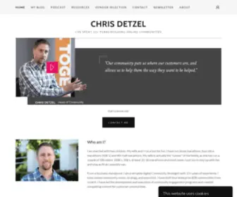 Chrisdetzel.com(Chris builds Online Communities. "Go Digital or Die") Screenshot