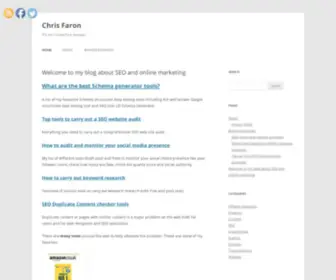 Chrisfaron.com(My blog about SEO and online marketing) Screenshot