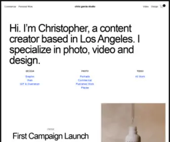 Chrisgarciastudio.com(Chris garcia studio) Screenshot